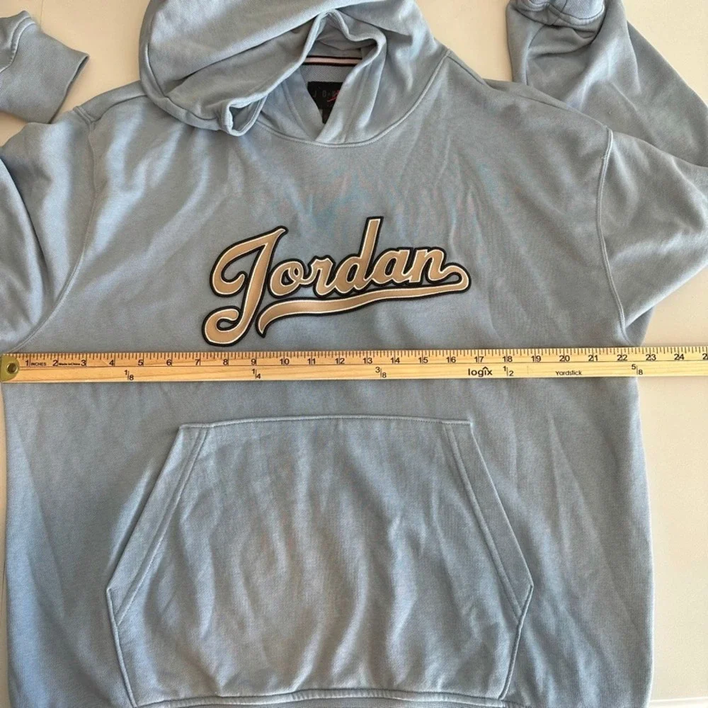 Nike Air Jordan MVP Hoodie Blue‎ Script Logo Pullover Medium